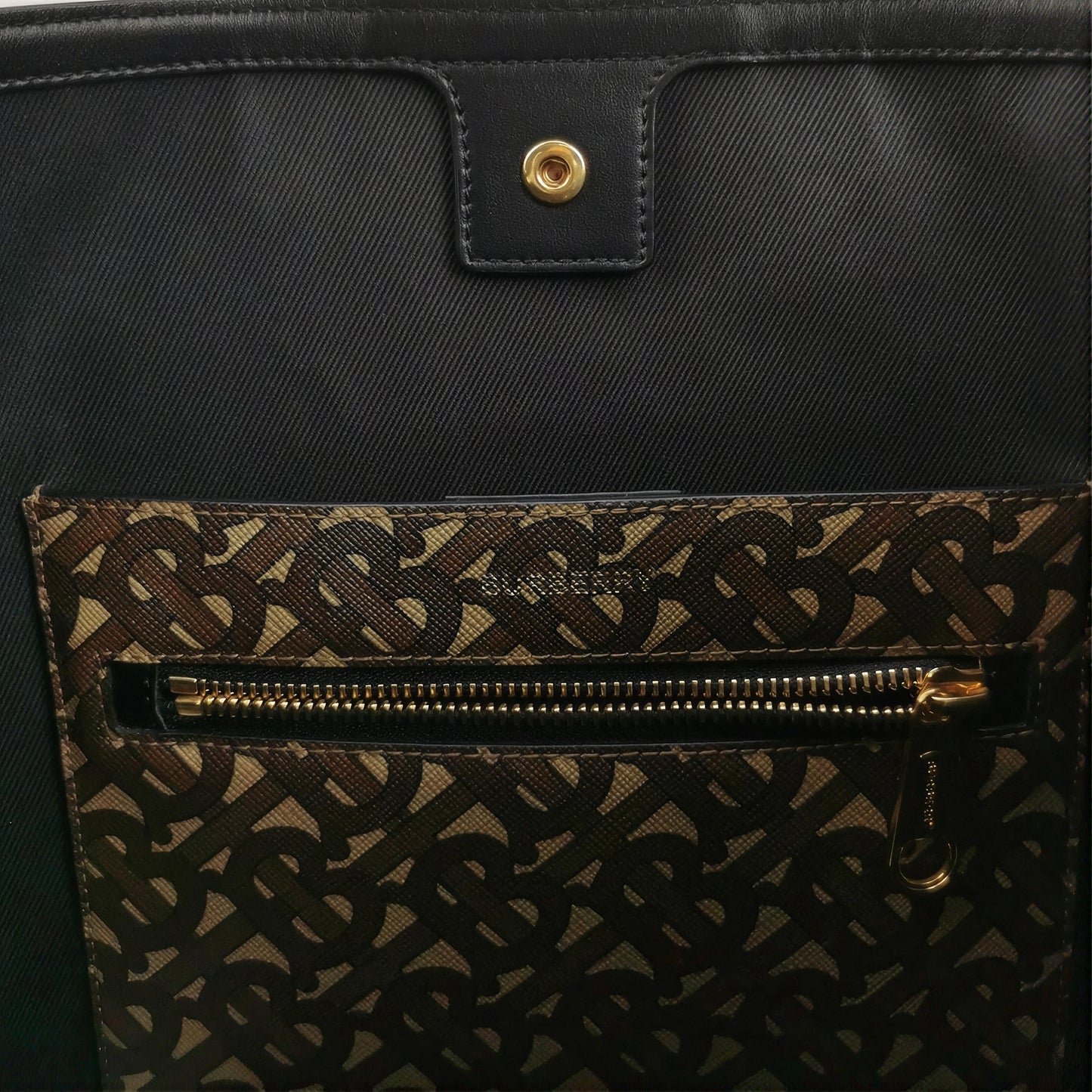 Portrait Monogram Stripe Tote