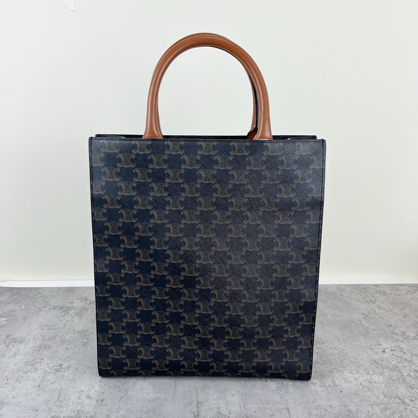 Celine CABAS Small Vertical Handbag with Logo Print Canvas 11 x 13 x 3 inches (28.5 x 33 x 8 centimeters) 191542BZK.04LU