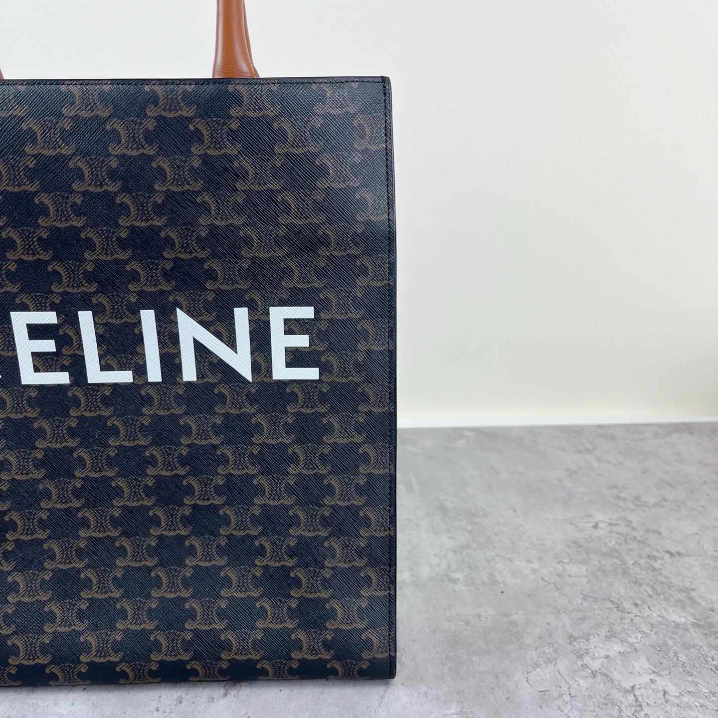 Celine CABAS Small Vertical Handbag with Logo Print Canvas 11 x 13 x 3 inches (28.5 x 33 x 8 centimeters) 191542BZK.04LU