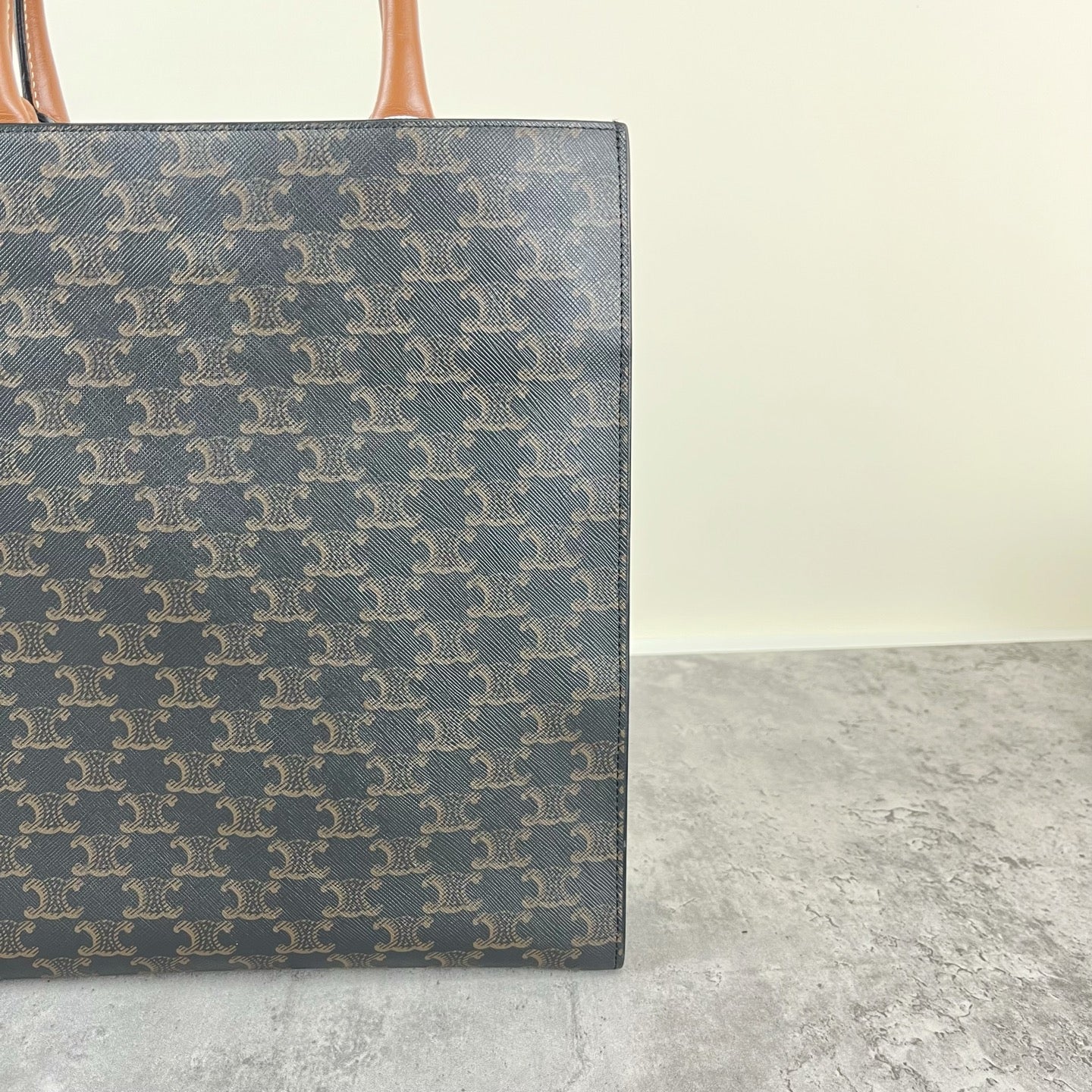 Celine CABAS Small Vertical Handbag with Logo Print Canvas 11 x 13 x 3 inches (28.5 x 33 x 8 centimeters) 191542BZK.04LU