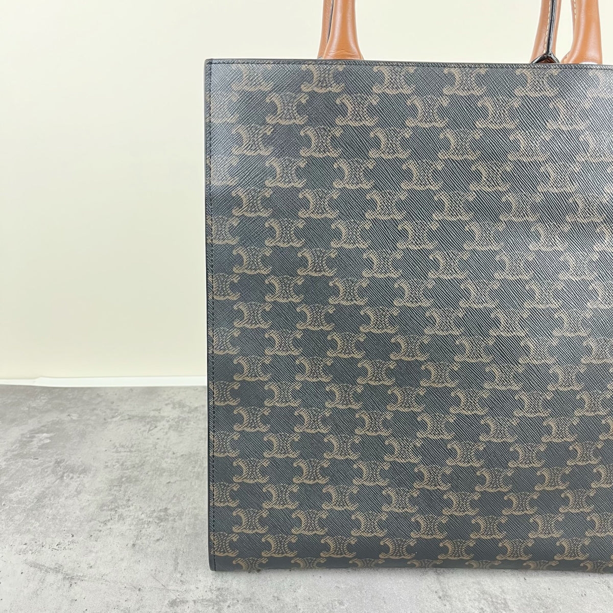 Celine CABAS Small Vertical Handbag with Logo Print Canvas 11 x 13 x 3 inches (28.5 x 33 x 8 centimeters) 191542BZK.04LU