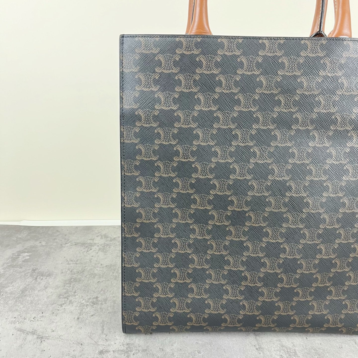 Celine CABAS Small Vertical Handbag with Logo Print Canvas 11 x 13 x 3 inches (28.5 x 33 x 8 centimeters) 191542BZK.04LU