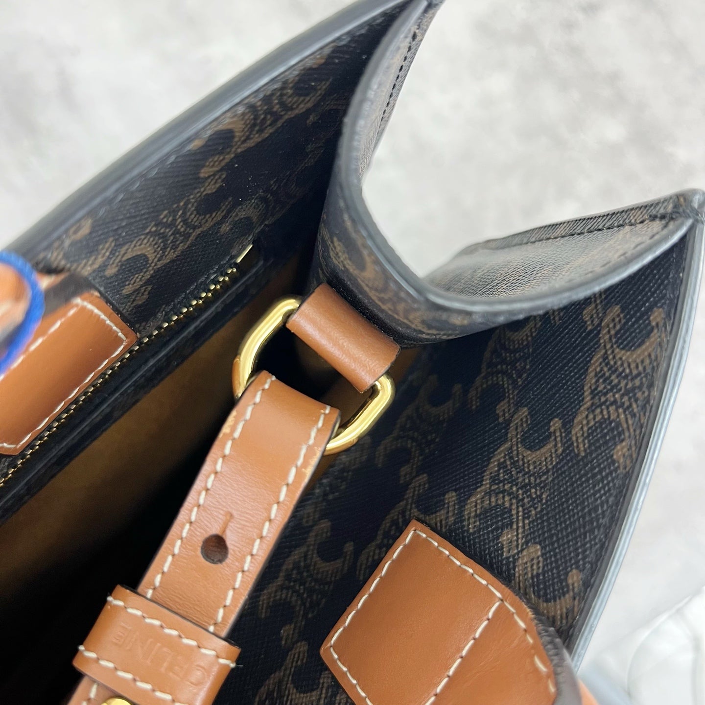 Celine CABAS Small Vertical Handbag with Logo Print Canvas 11 x 13 x 3 inches (28.5 x 33 x 8 centimeters) 191542BZK.04LU