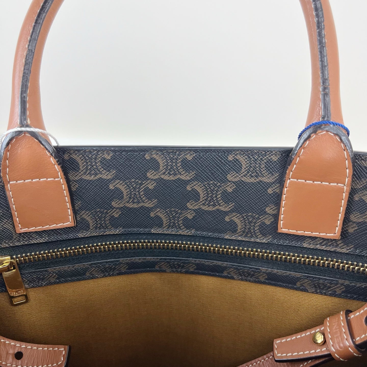 Celine CABAS Small Vertical Handbag with Logo Print Canvas 11 x 13 x 3 inches (28.5 x 33 x 8 centimeters) 191542BZK.04LU