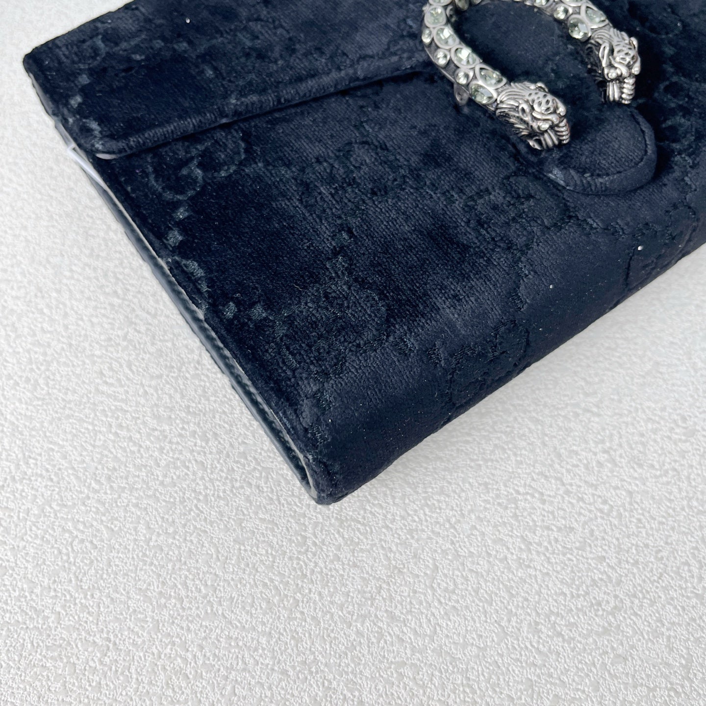 Gucci Velvet Black Length 20 x width 3.5 x height 13 cm 401231-9JTPN-8176