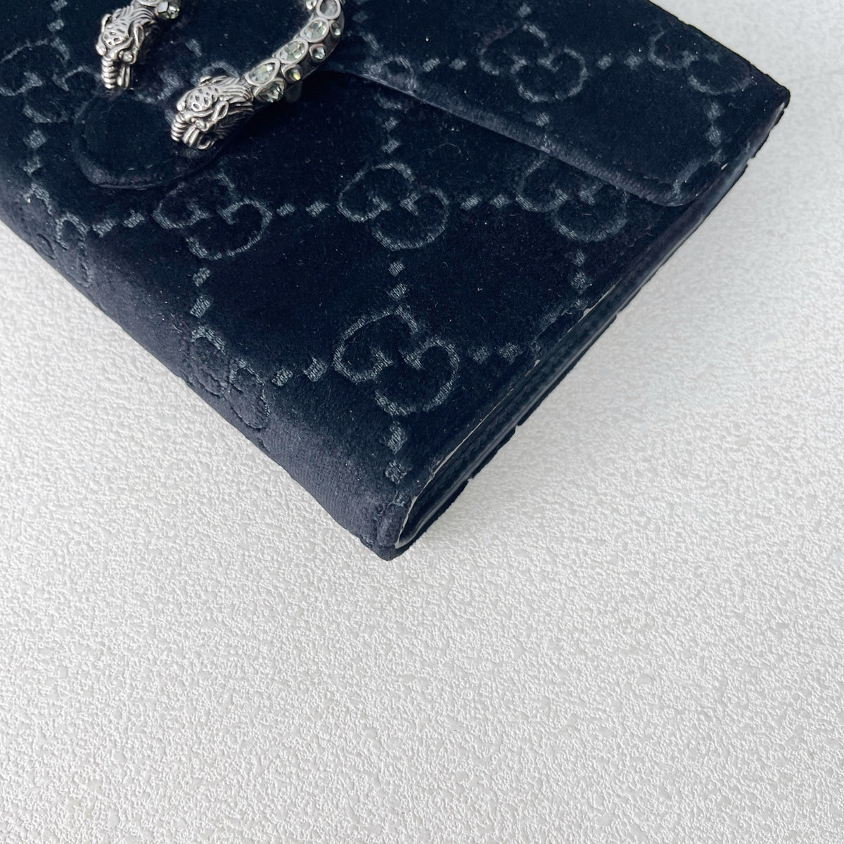 Gucci Velvet Black Length 20 x width 3.5 x height 13 cm 401231-9JTPN-8176