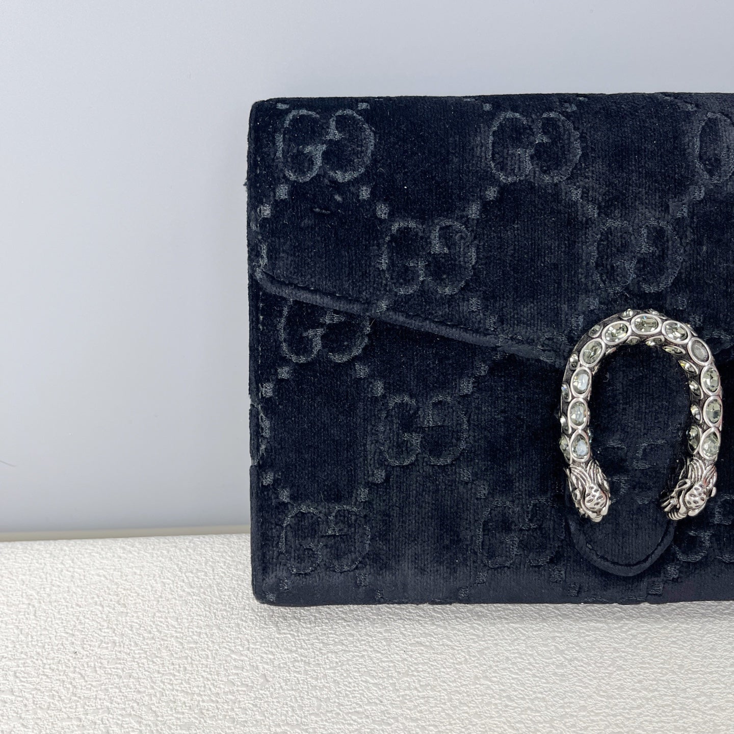 Gucci Velvet Black Length 20 x width 3.5 x height 13 cm 401231-9JTPN-8176