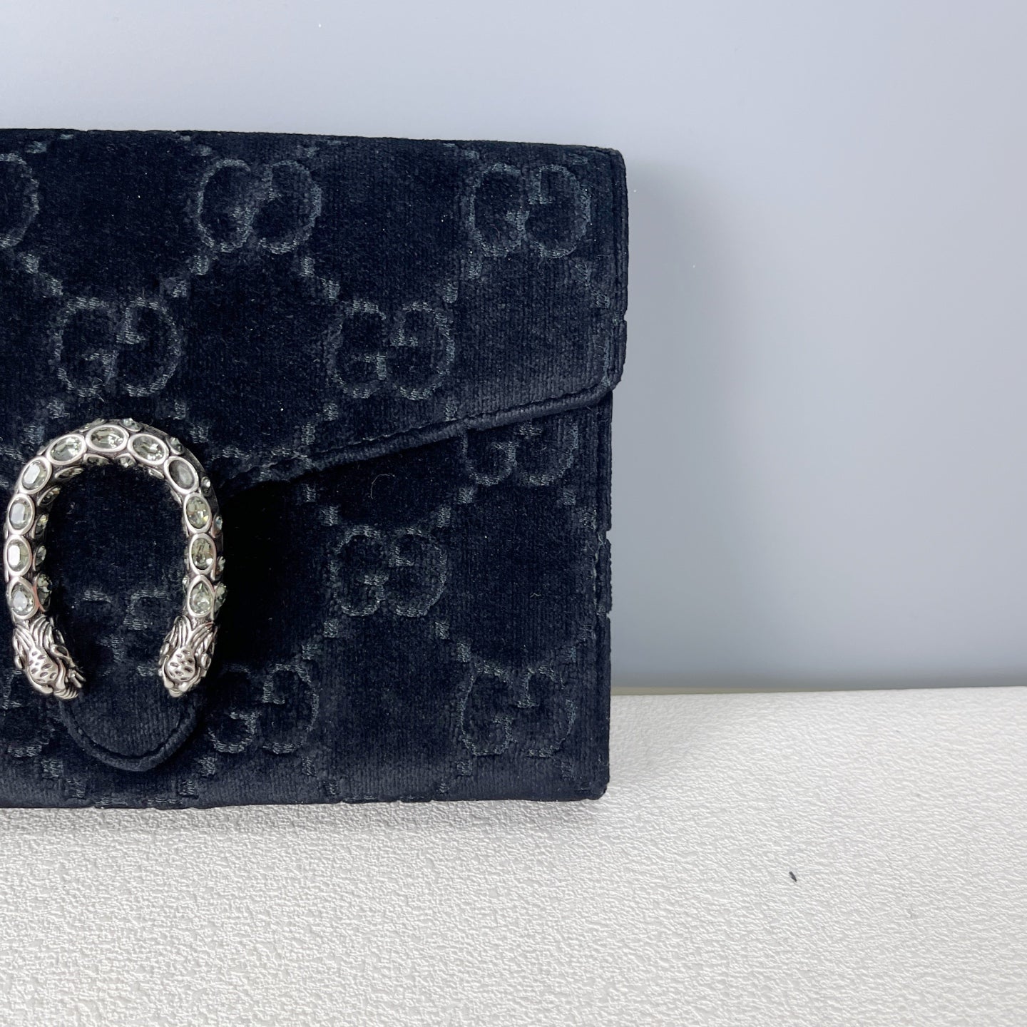 Gucci Velvet Black Length 20 x width 3.5 x height 13 cm 401231-9JTPN-8176