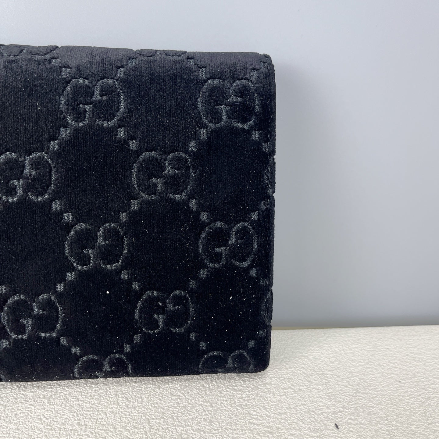Gucci Velvet Black Length 20 x width 3.5 x height 13 cm 401231-9JTPN-8176