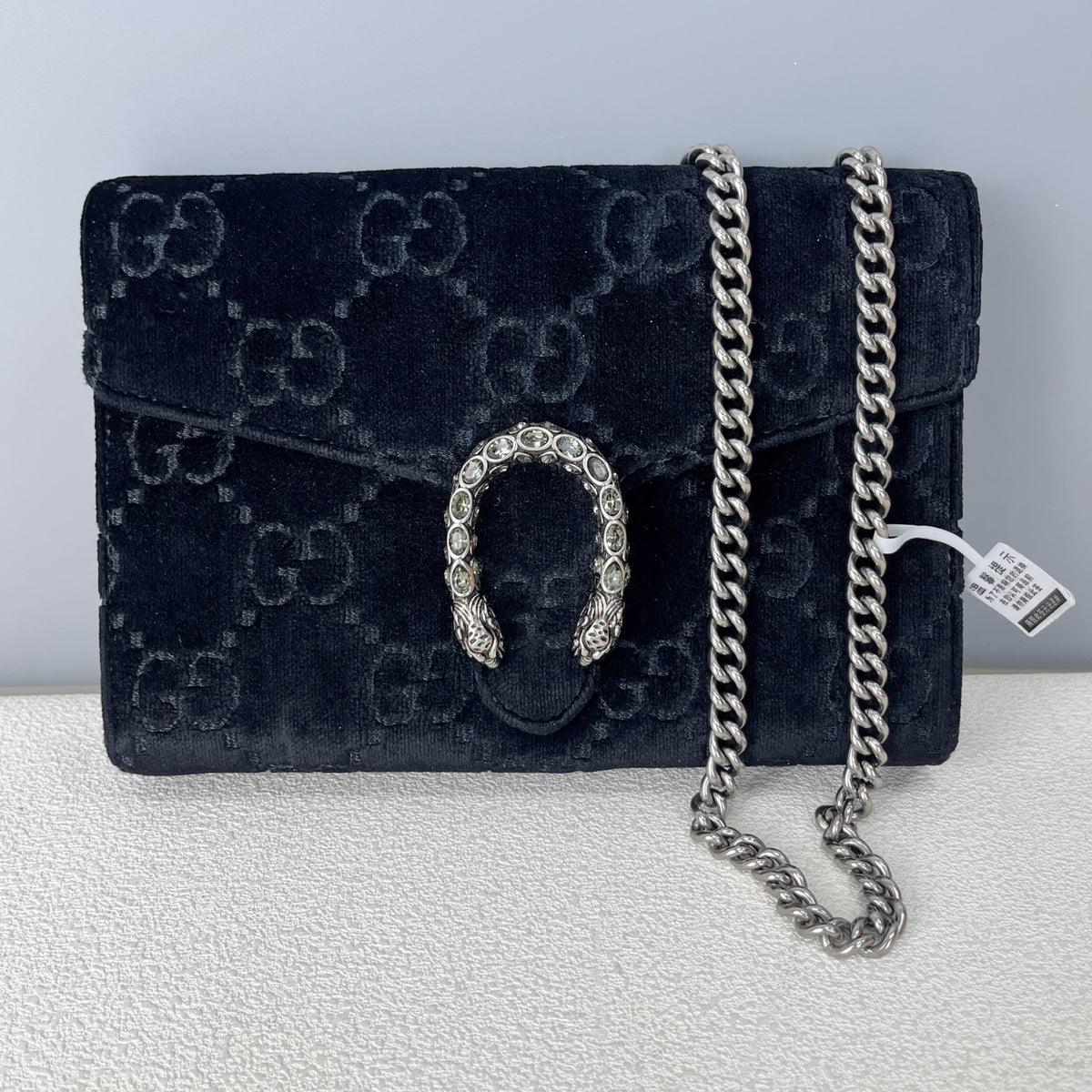 Gucci Velvet Black Length 20 x width 3.5 x height 13 cm 401231-9JTPN-8176