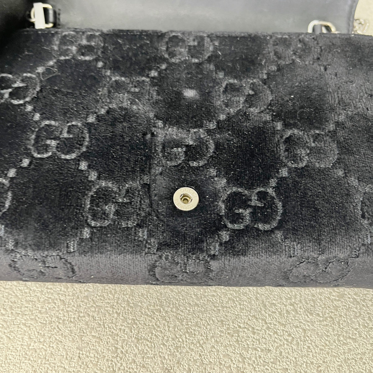 Gucci Velvet Black Length 20 x width 3.5 x height 13 cm 401231-9JTPN-8176