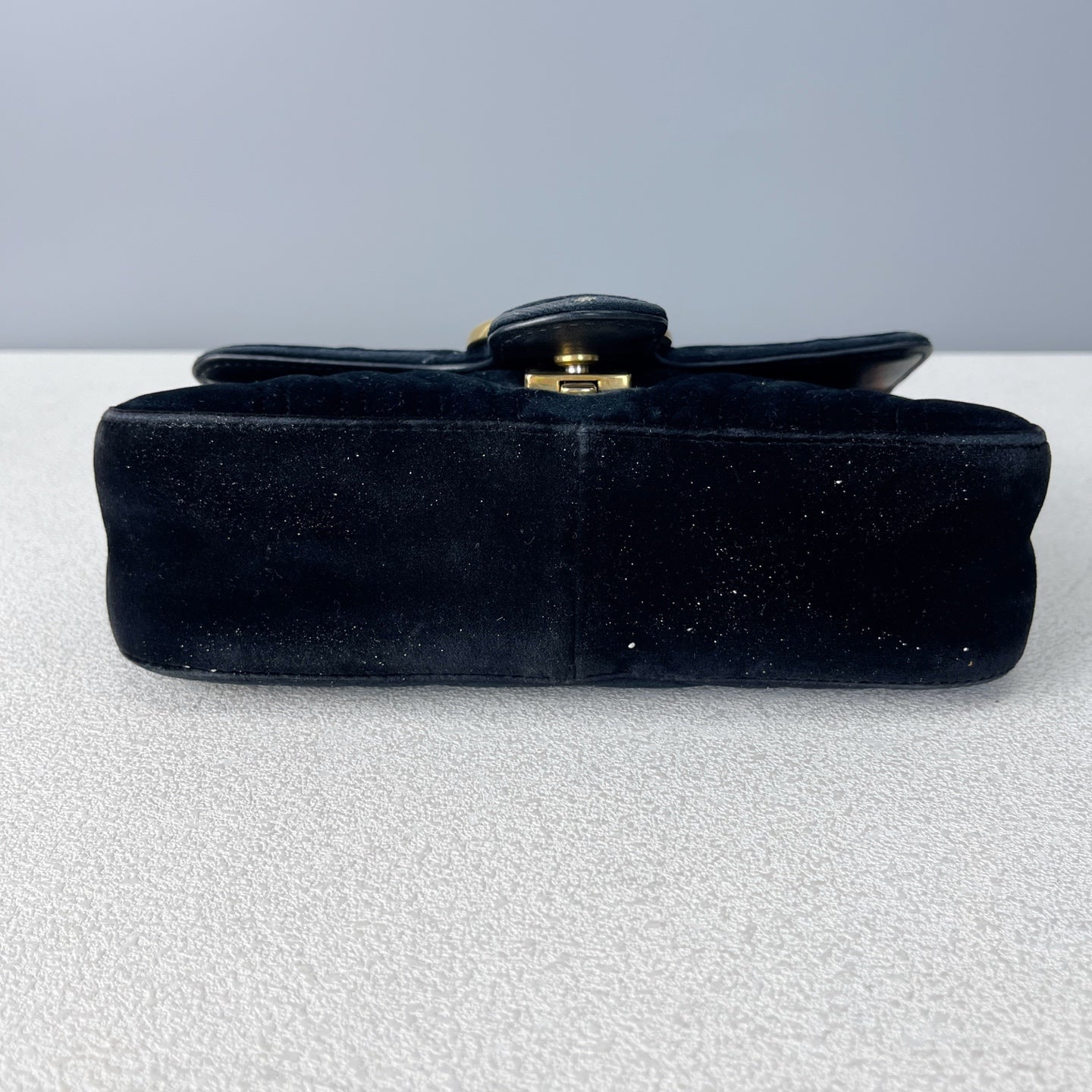 Gucci GG MARMONT Velvet Black Length 30 x Width 8 x Height 19 cm 443496-K4D2T-1000
