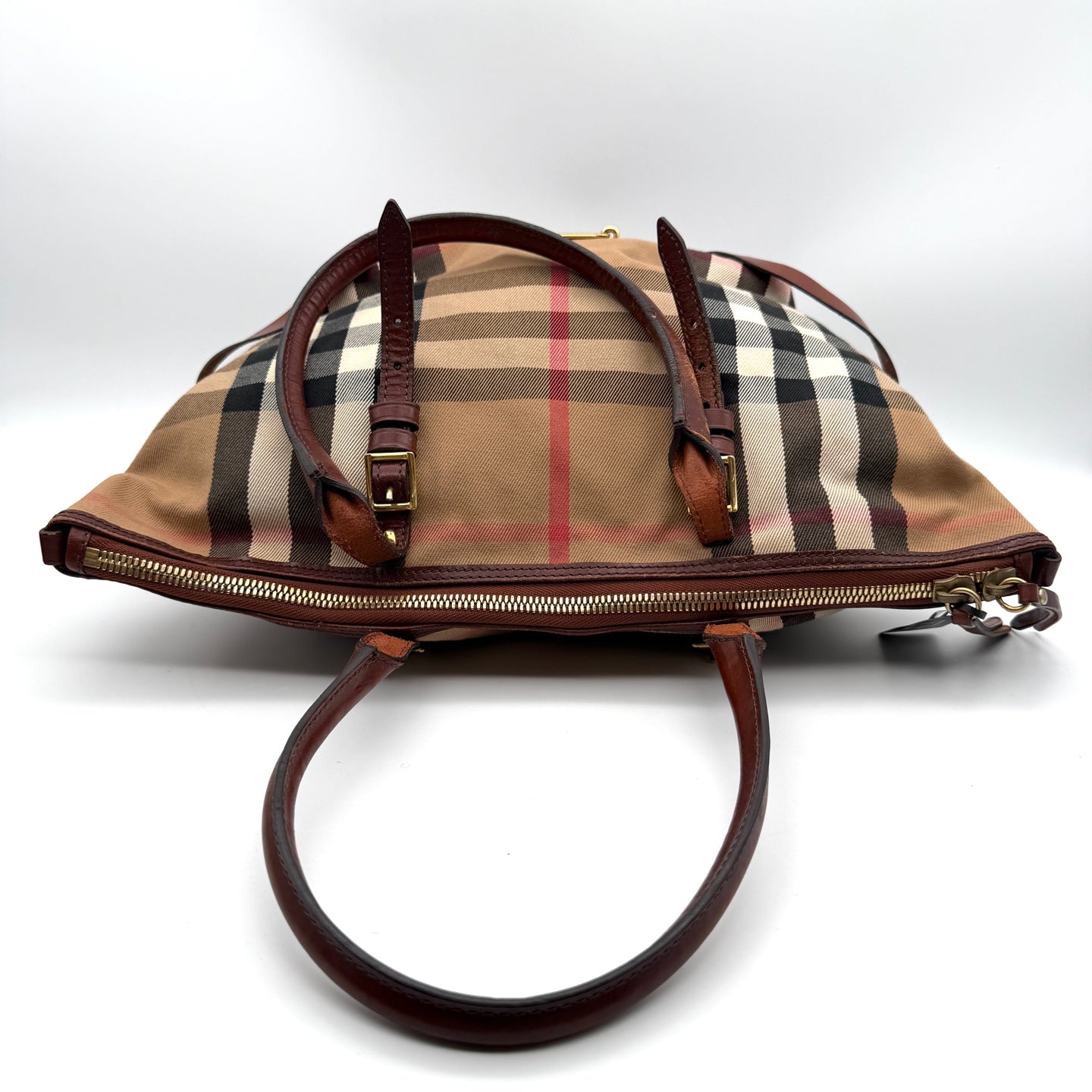 Burberry Canvas Brown Satchel