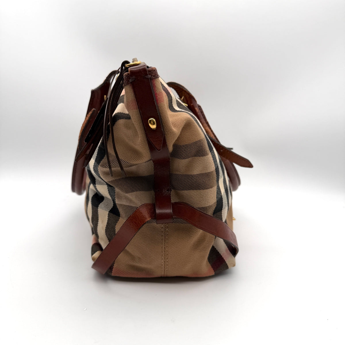 Burberry Canvas Brown Satchel