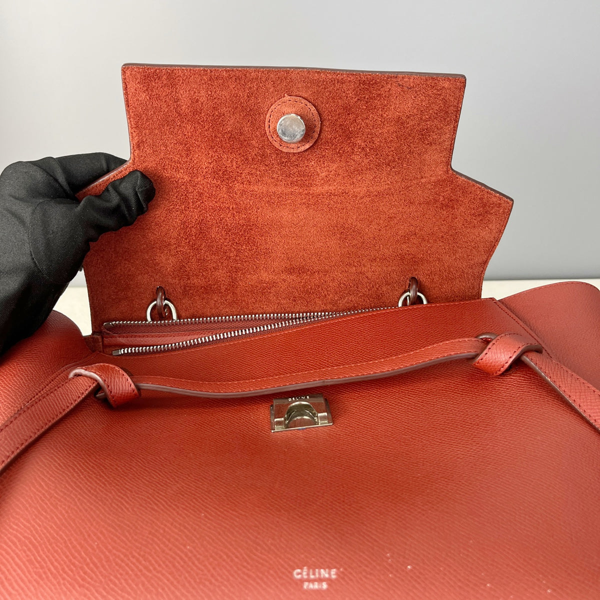 Celine Compact BELT Red Length 23.5 x Width 13 x Height 20 cm 189153ZVA.27RI