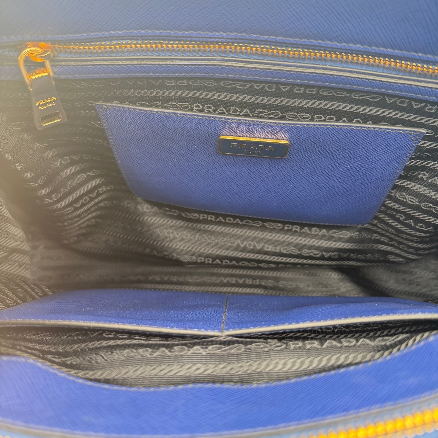 Prada Leather Blue Satchel