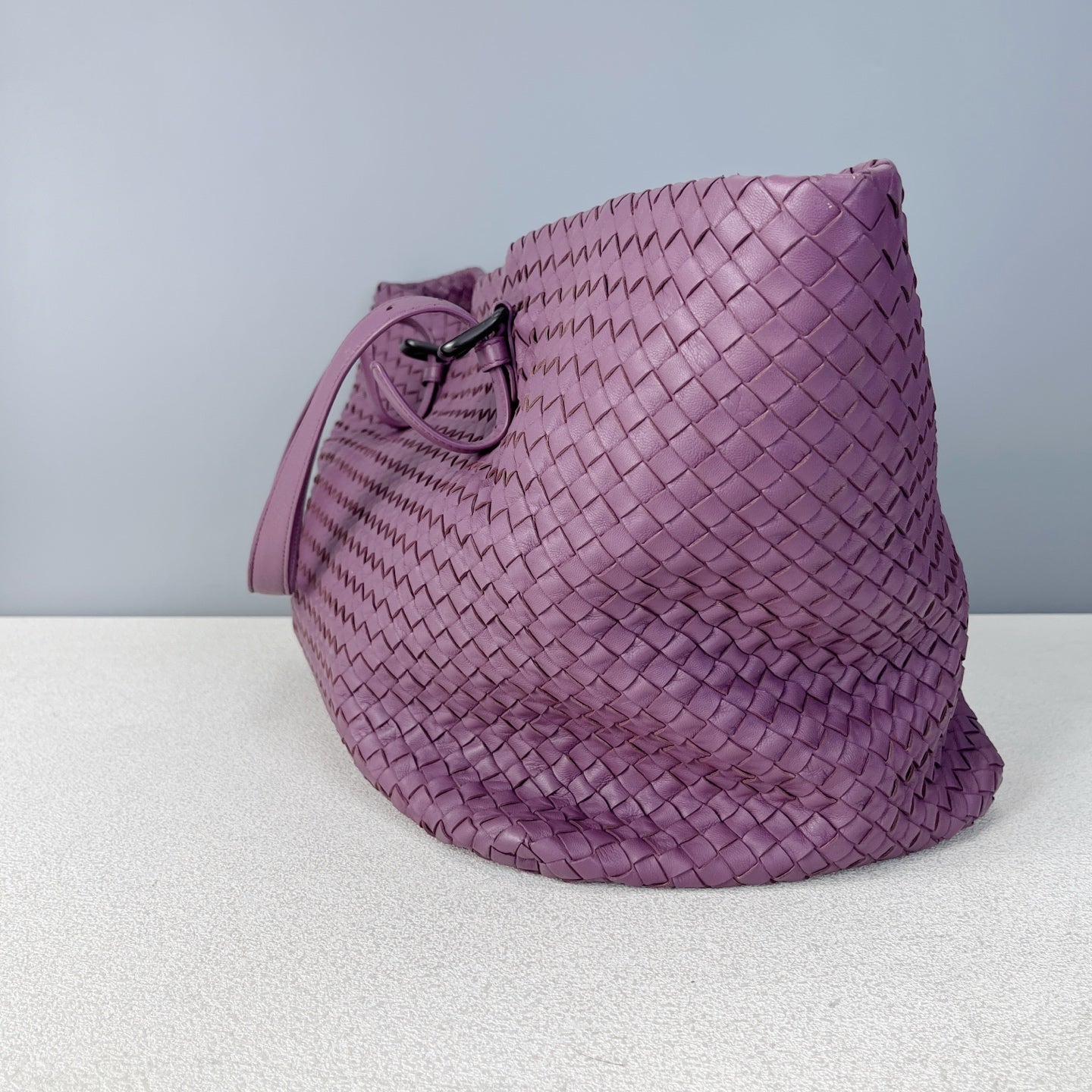 Bottega Veneta Leather Purple Tote 608810V1OW15311