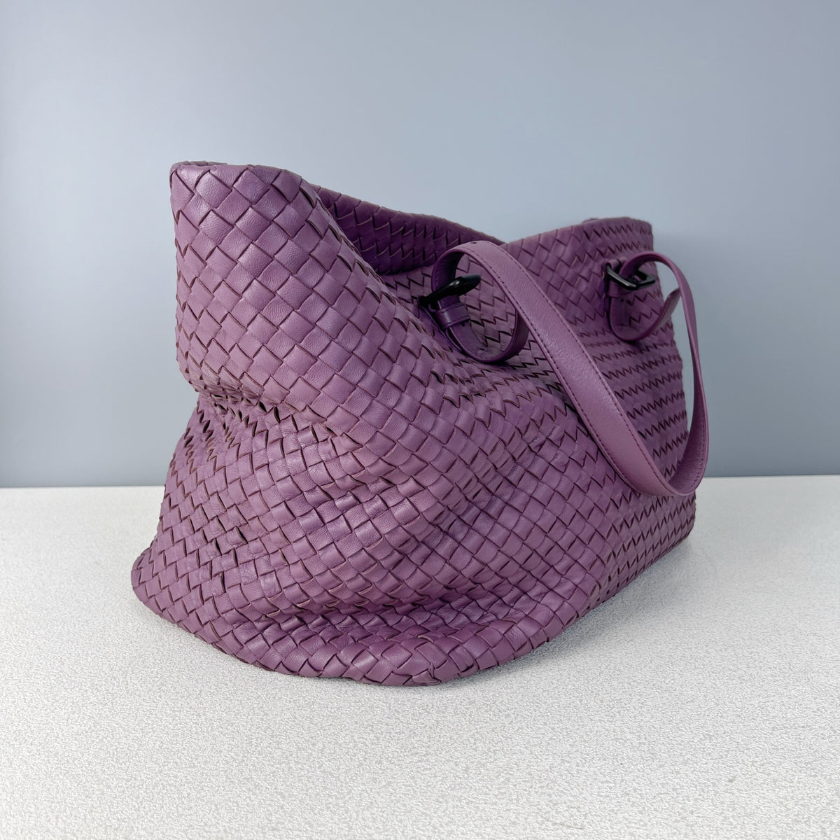 Bottega Veneta Leather Purple Tote 608810V1OW15311