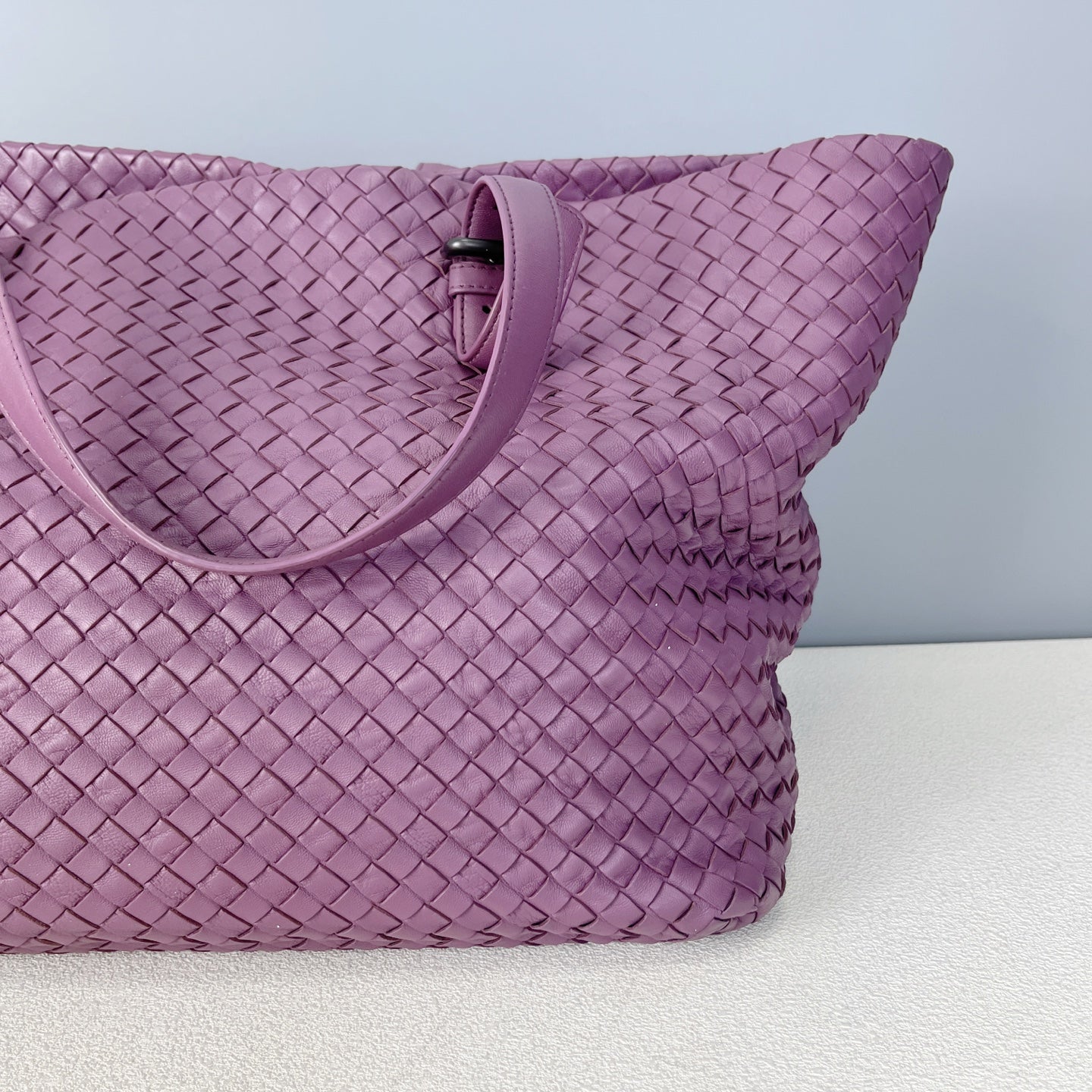 Bottega Veneta Leather Purple Tote 608810V1OW15311