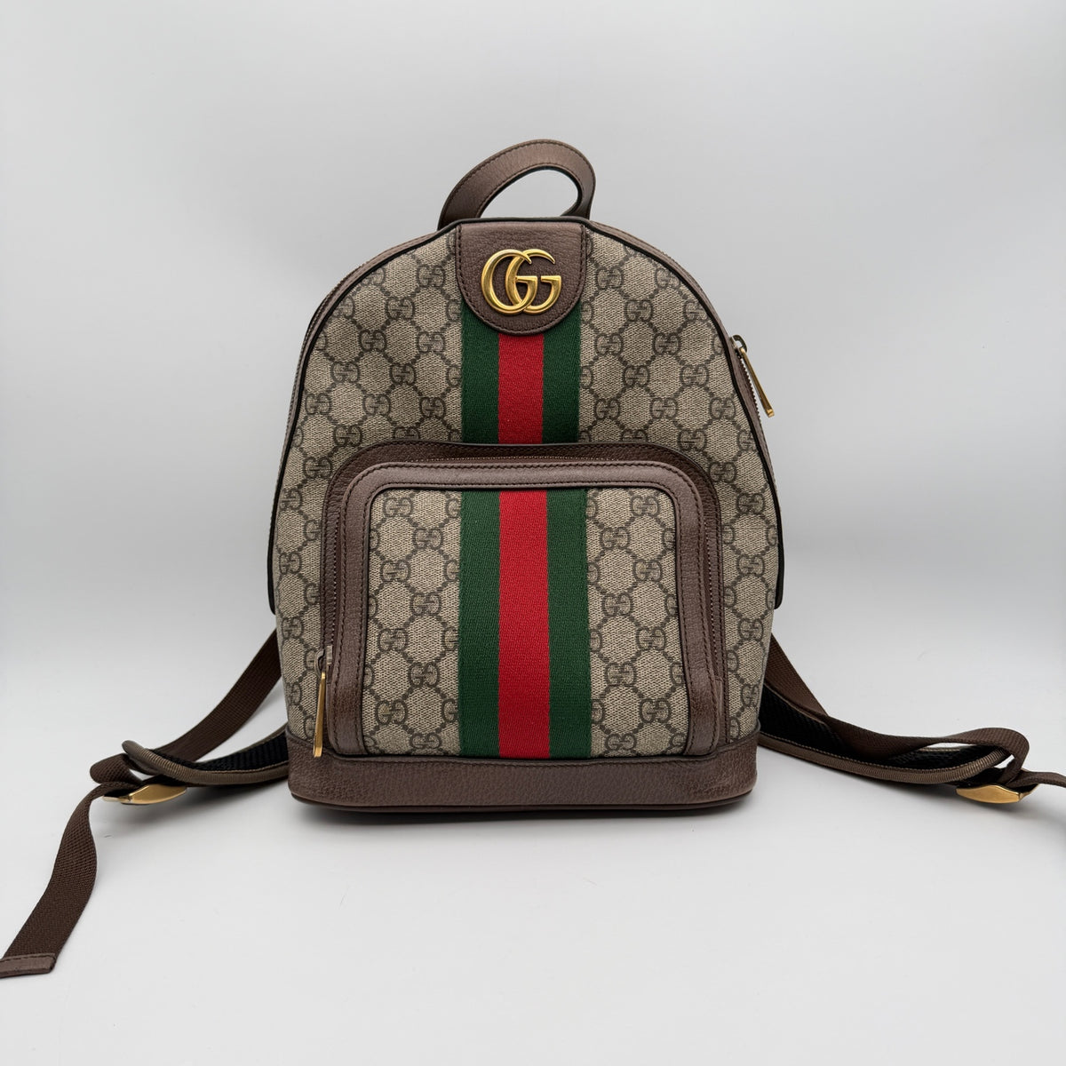 Gucci Canvas Brown Backpack