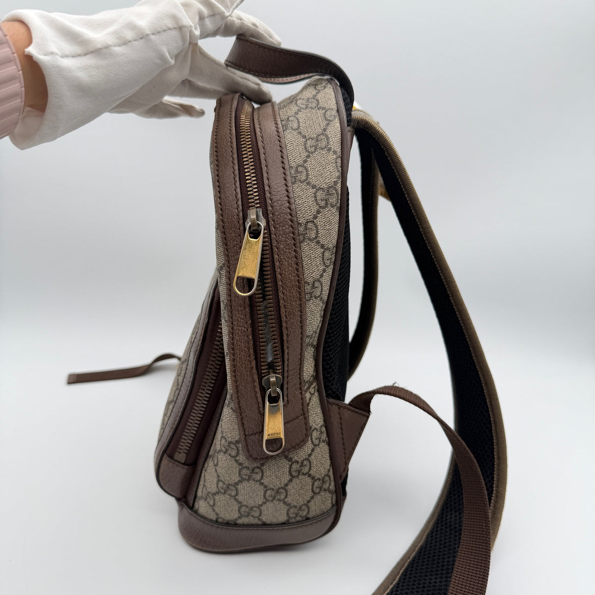 Gucci Canvas Brown Backpack