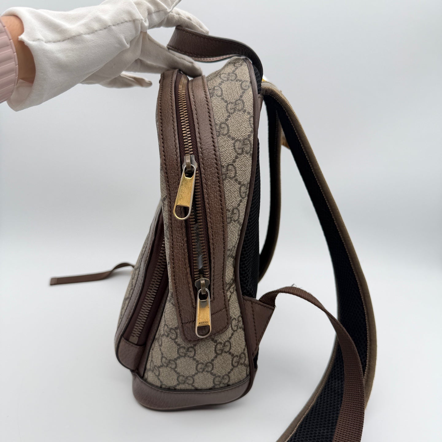Gucci Canvas Brown Backpack