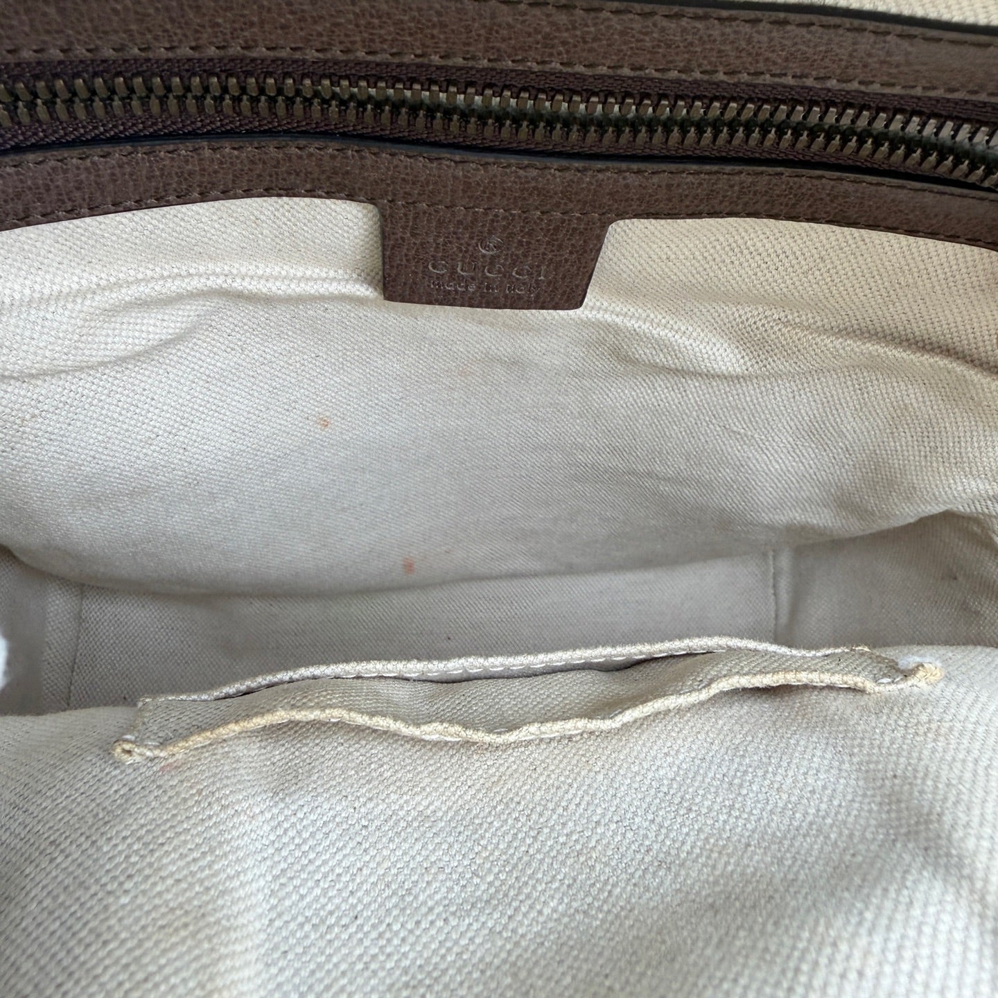 Gucci Canvas Brown Backpack