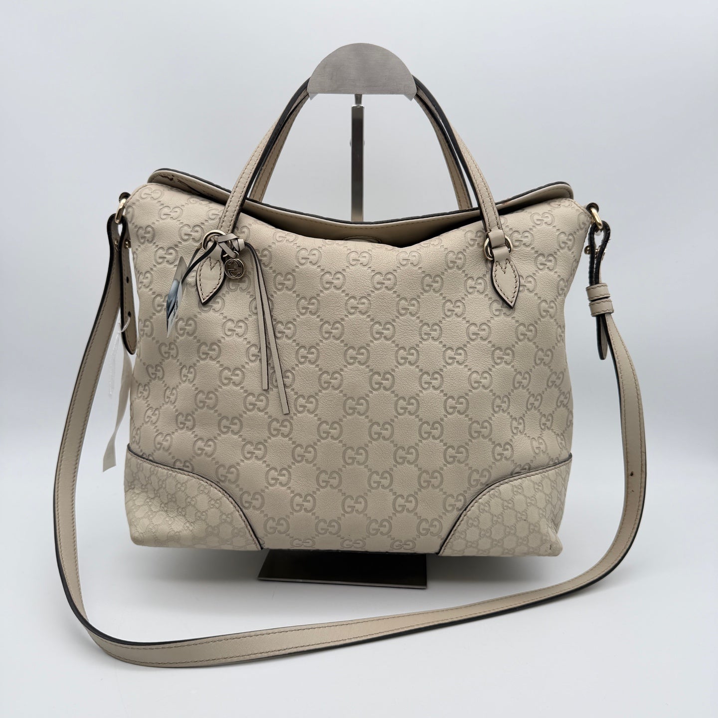 Gucci Canvas White Shoulder Bag