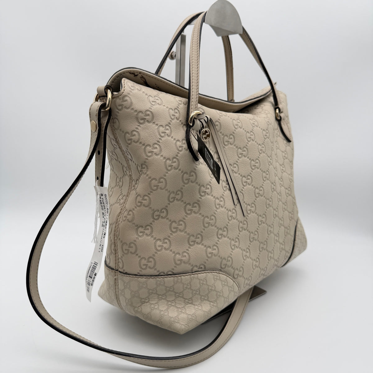 Gucci Canvas White Shoulder Bag