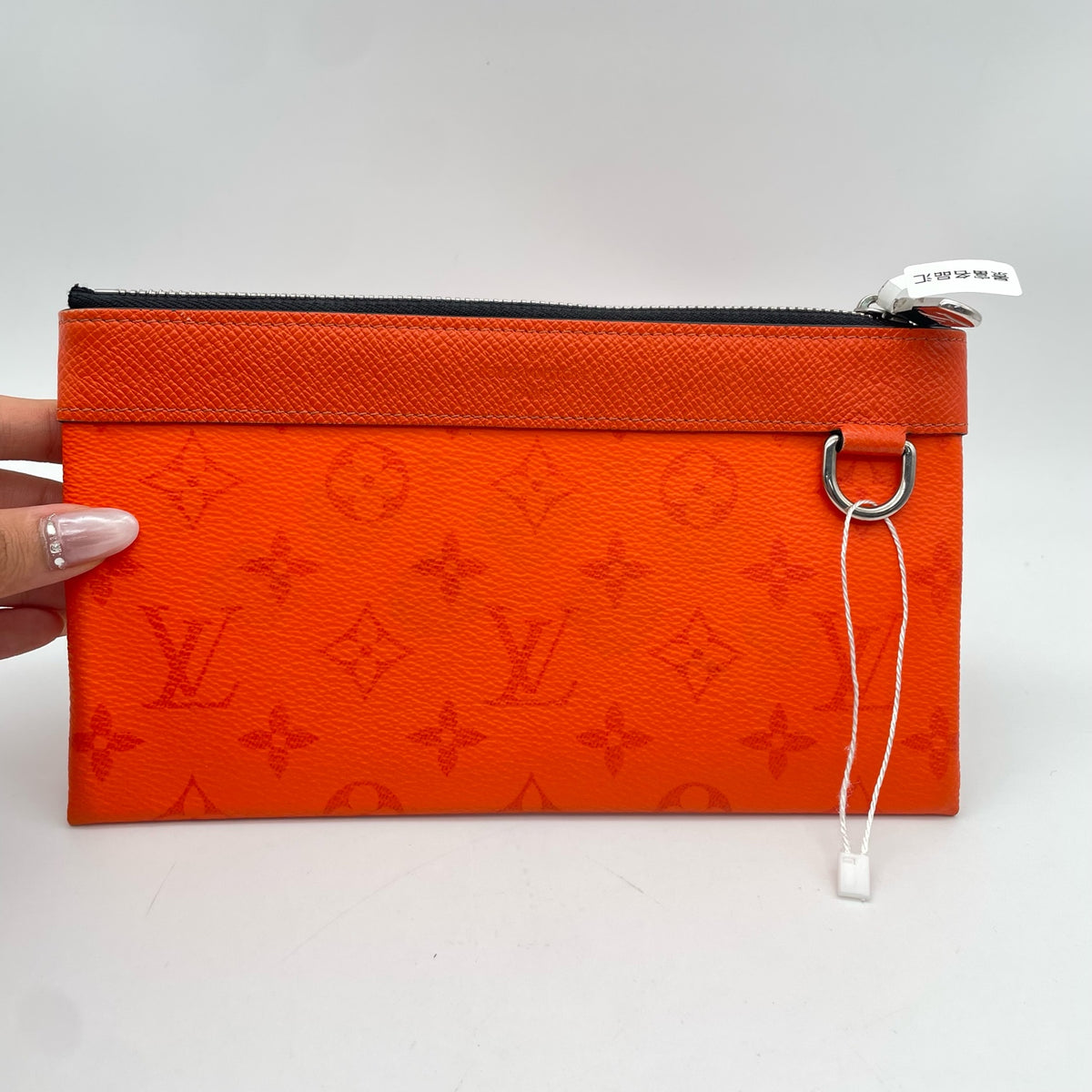 Louis Vuitton Canvas Orange Clutch