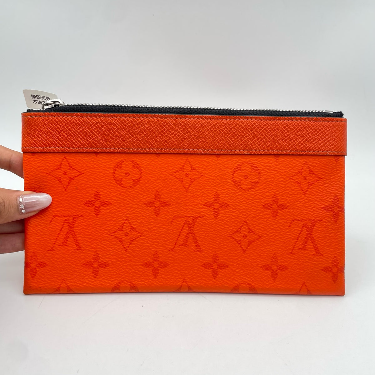 Louis Vuitton Canvas Orange Clutch