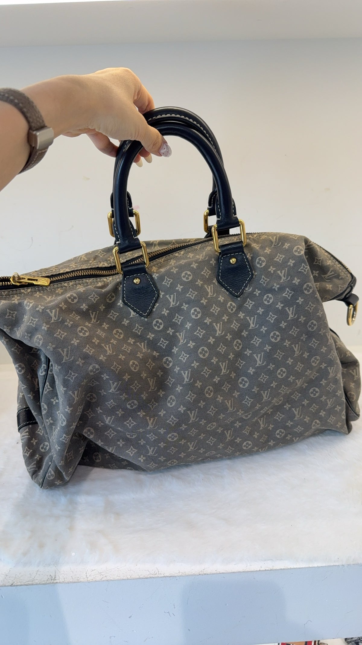 Louis Vuitton Gray Duffle