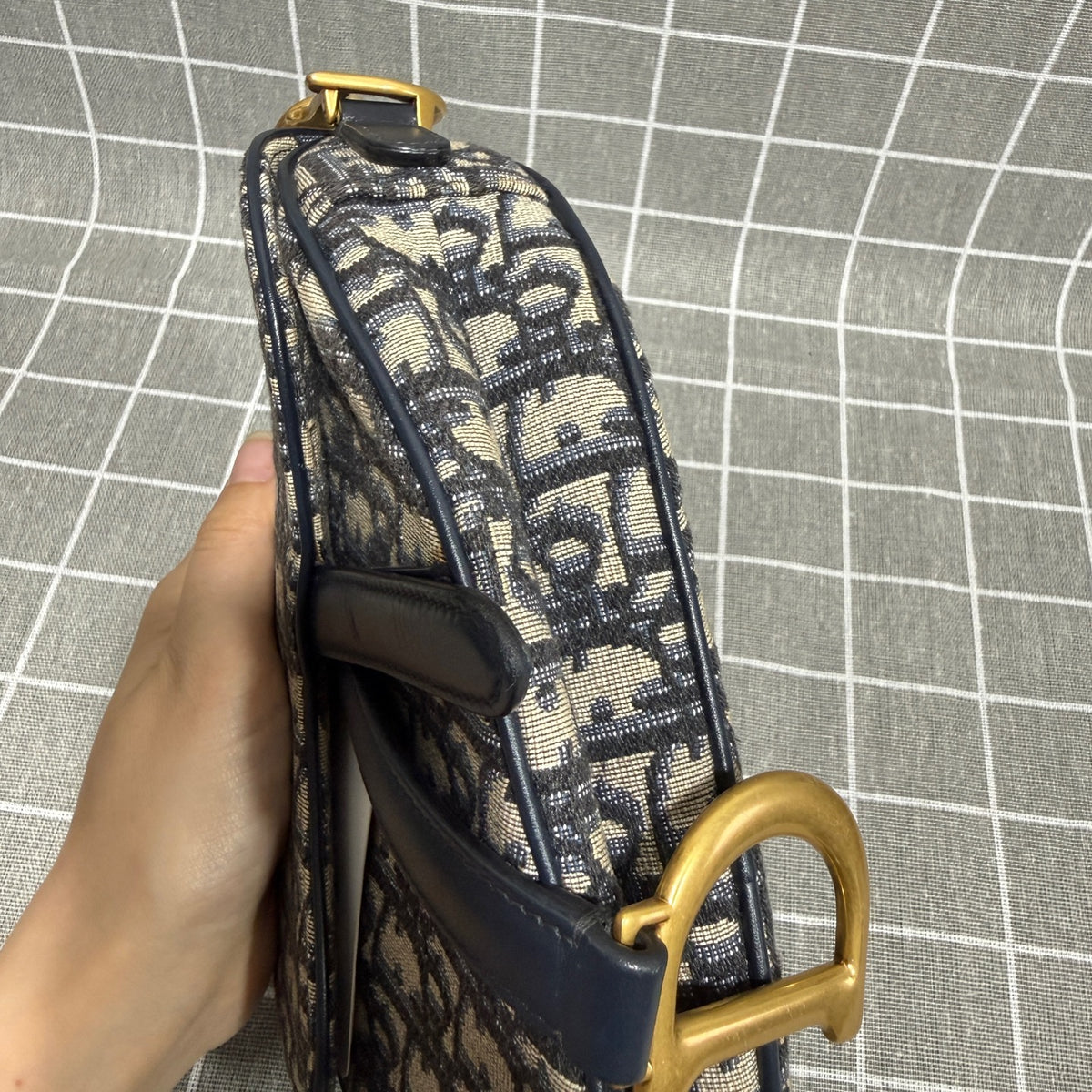 Dior Blue Saddle Bag 21 x 18 x 5 centimeters M0447CTZQ_M928