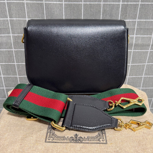 Gucci Black Saddle Bag