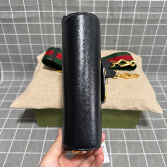 Gucci Black Saddle Bag