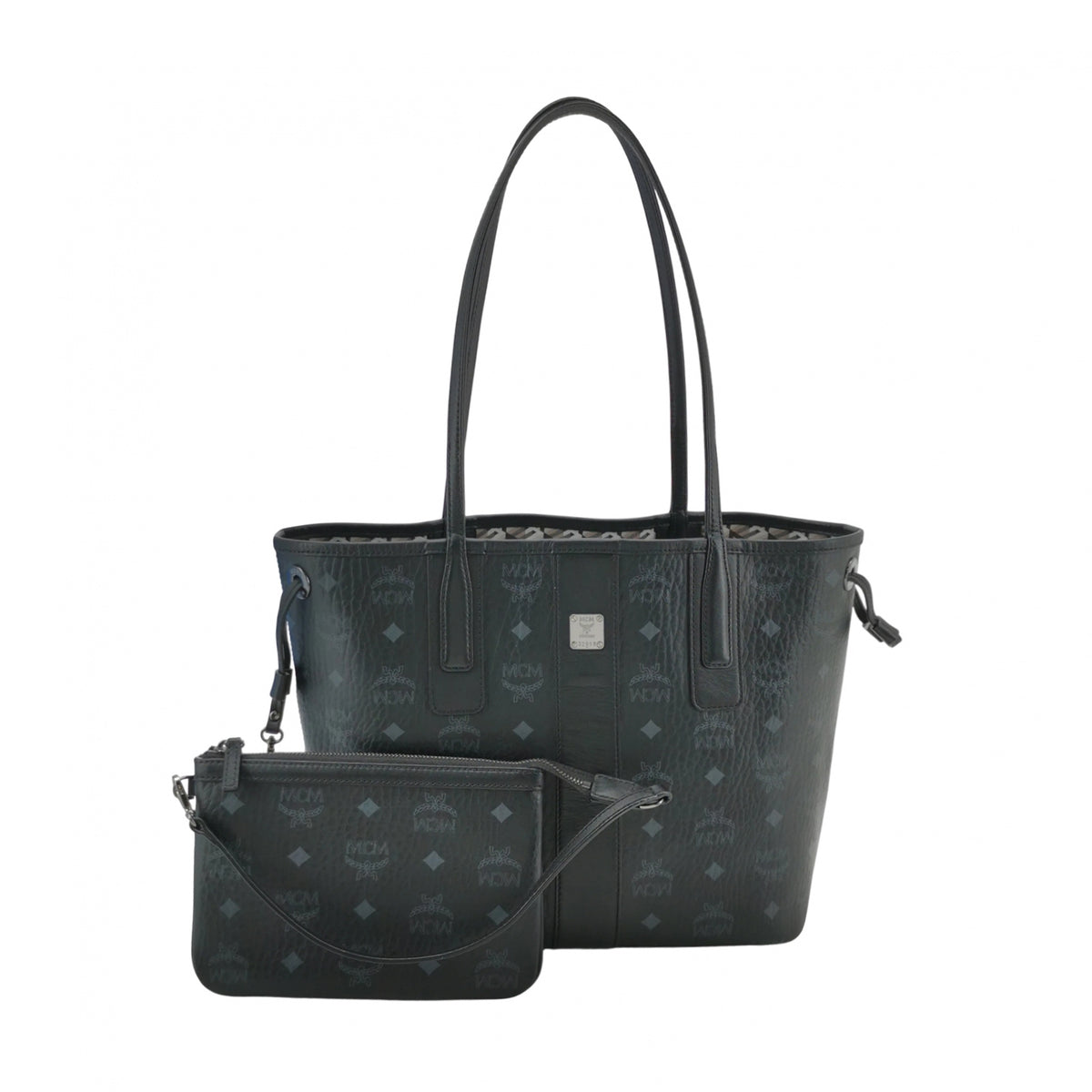 MCM Liz Classic Visetos Double-Sided Shopping Bag Black Tote Approximately 14.0 x 29.0 x 25.0 cm MWPDSLR02BK001