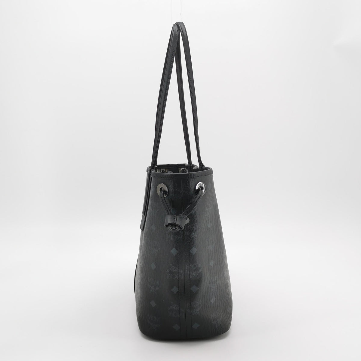 MCM Liz Classic Visetos Double-Sided Shopping Bag Black Tote Approximately 14.0 x 29.0 x 25.0 cm MWPDSLR02BK001