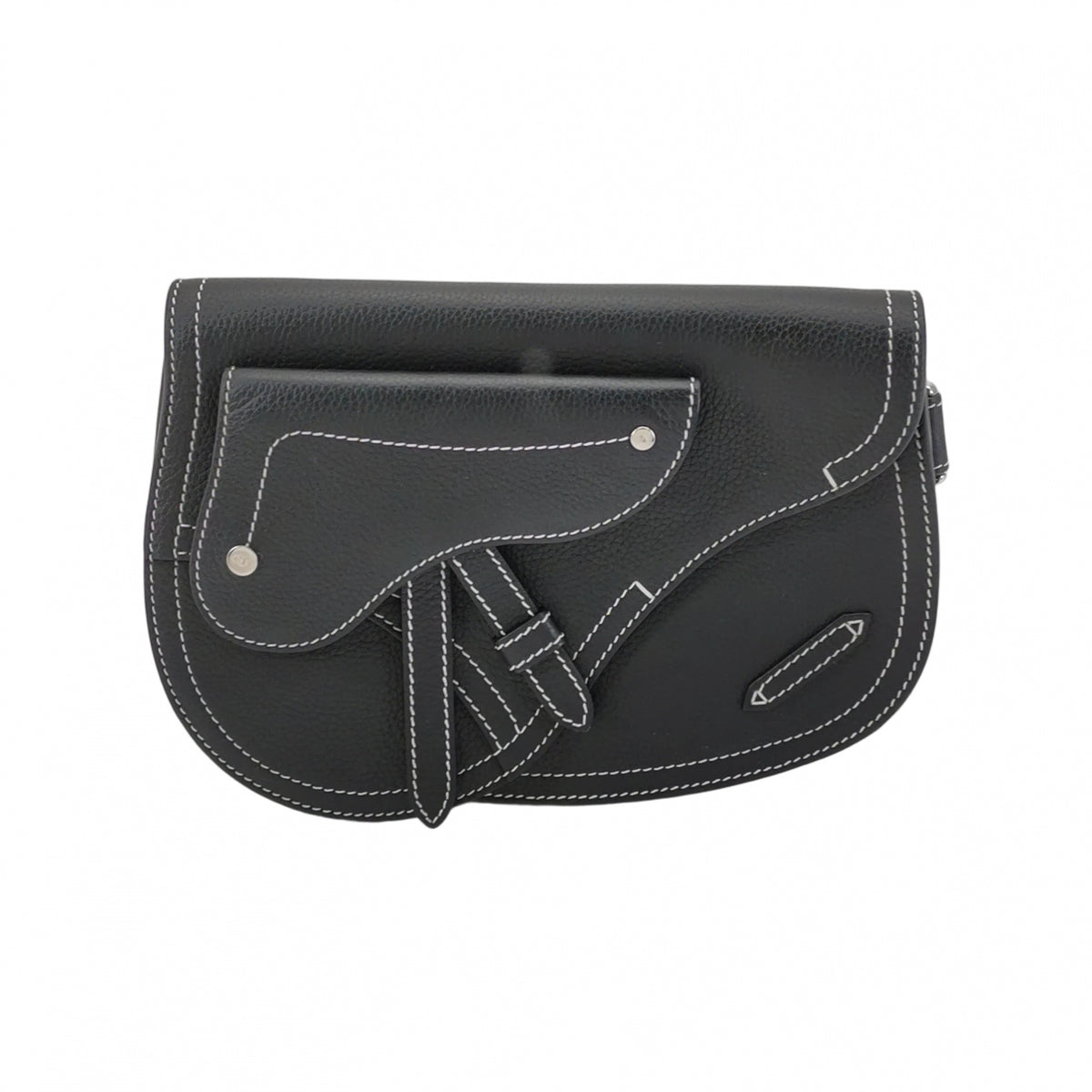 Dior Black Saddle Bag Length: 24 cm, Height: 16 cm, Thickness: 3.5 cm 1ADPO095YKK H00N