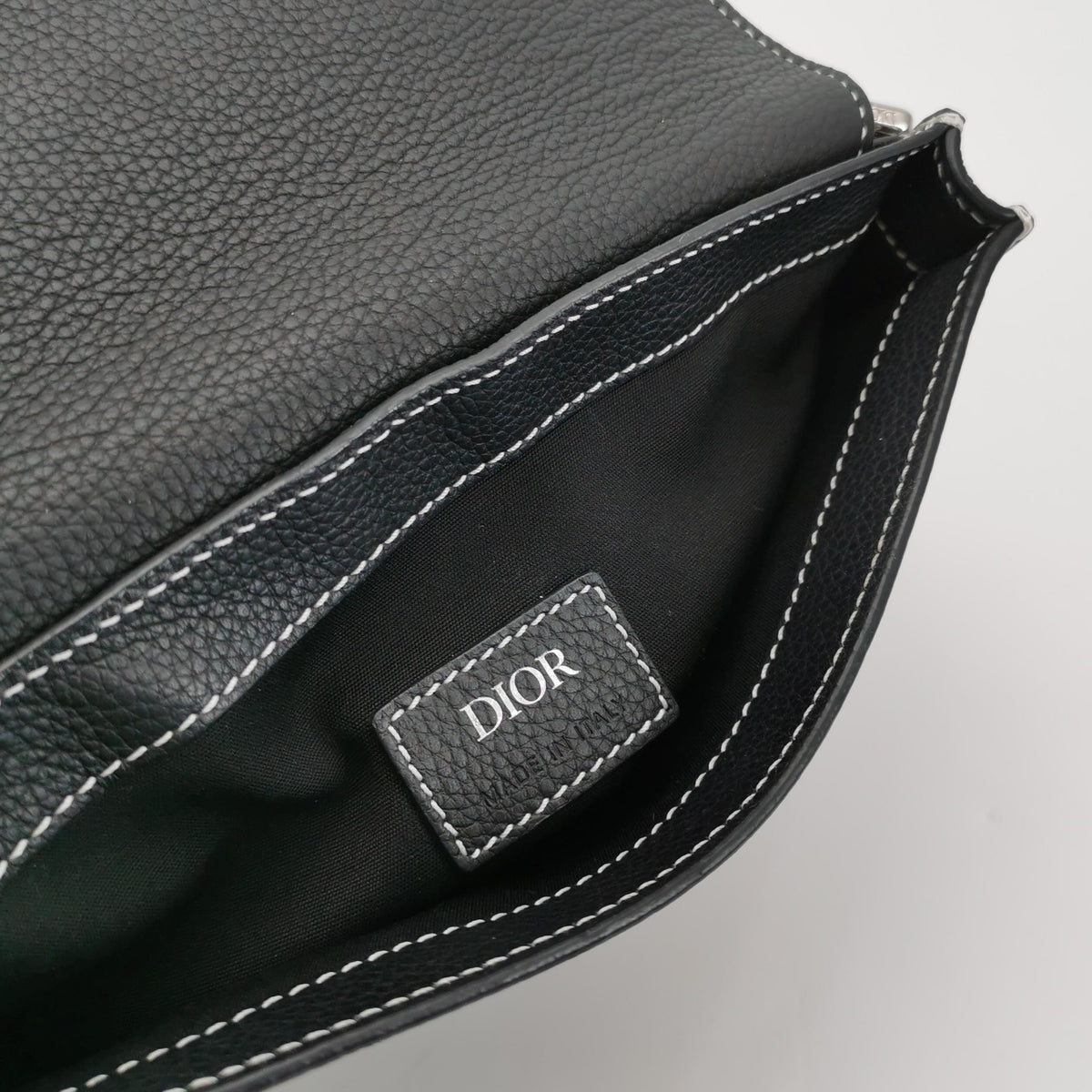 Dior Black Saddle Bag Length: 24 cm, Height: 16 cm, Thickness: 3.5 cm 1ADPO095YKK H00N