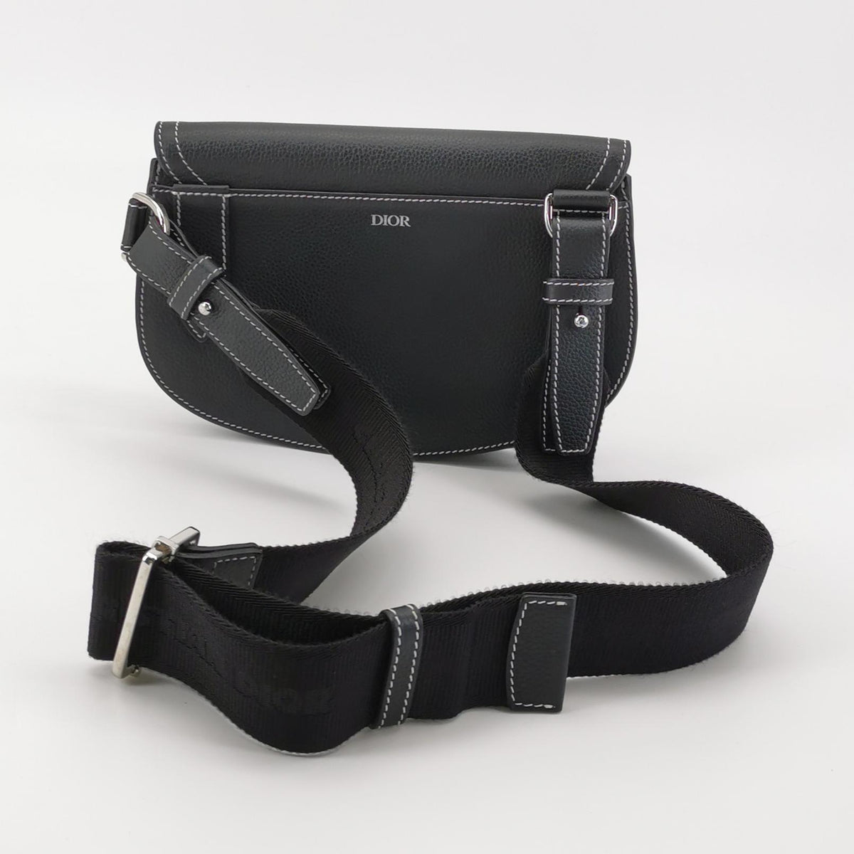 Dior Black Saddle Bag Length: 24 cm, Height: 16 cm, Thickness: 3.5 cm 1ADPO095YKK H00N