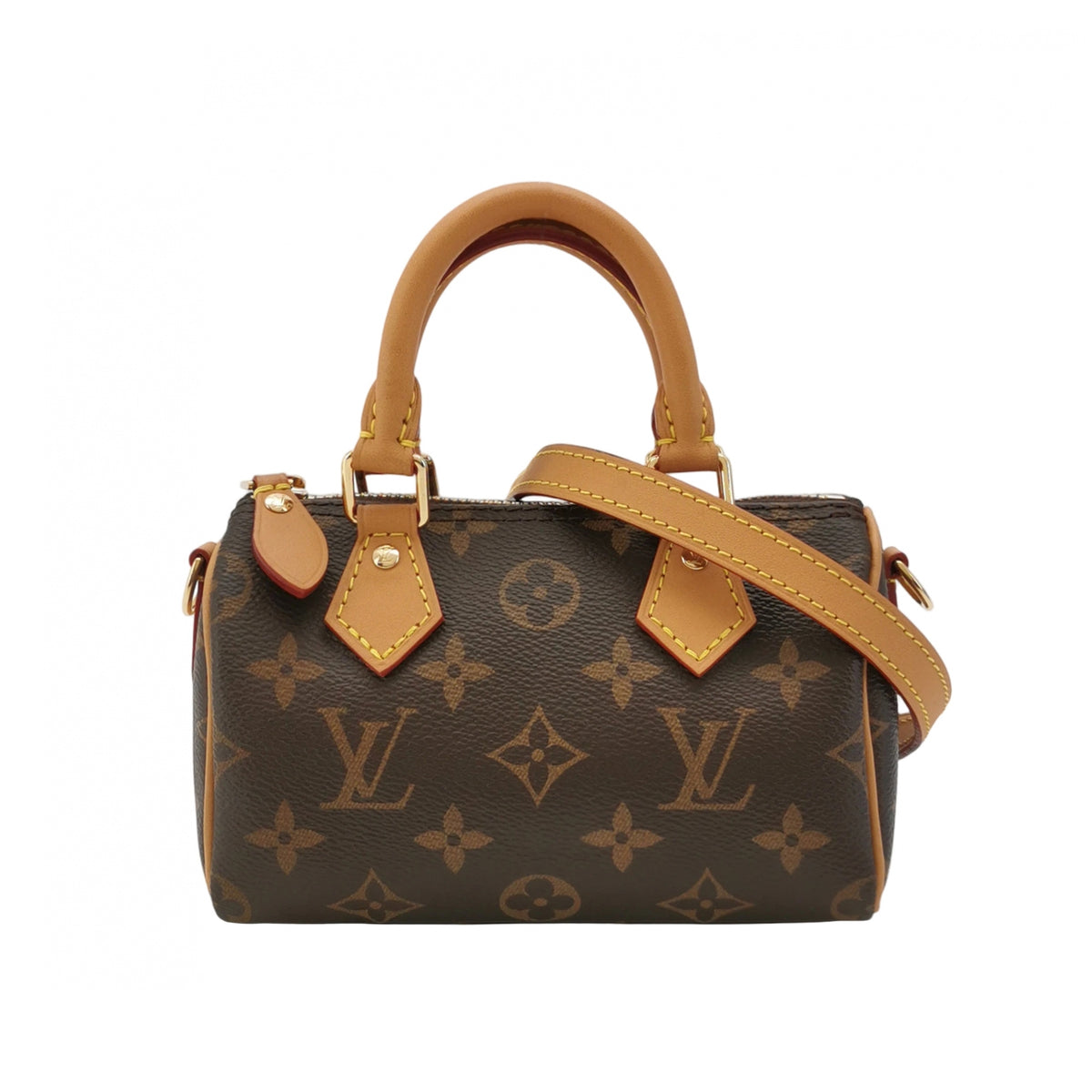 Louis Vuitton Nano Speedy Brown Shoulder Bag 16.5 x 10 x 7cm M81085