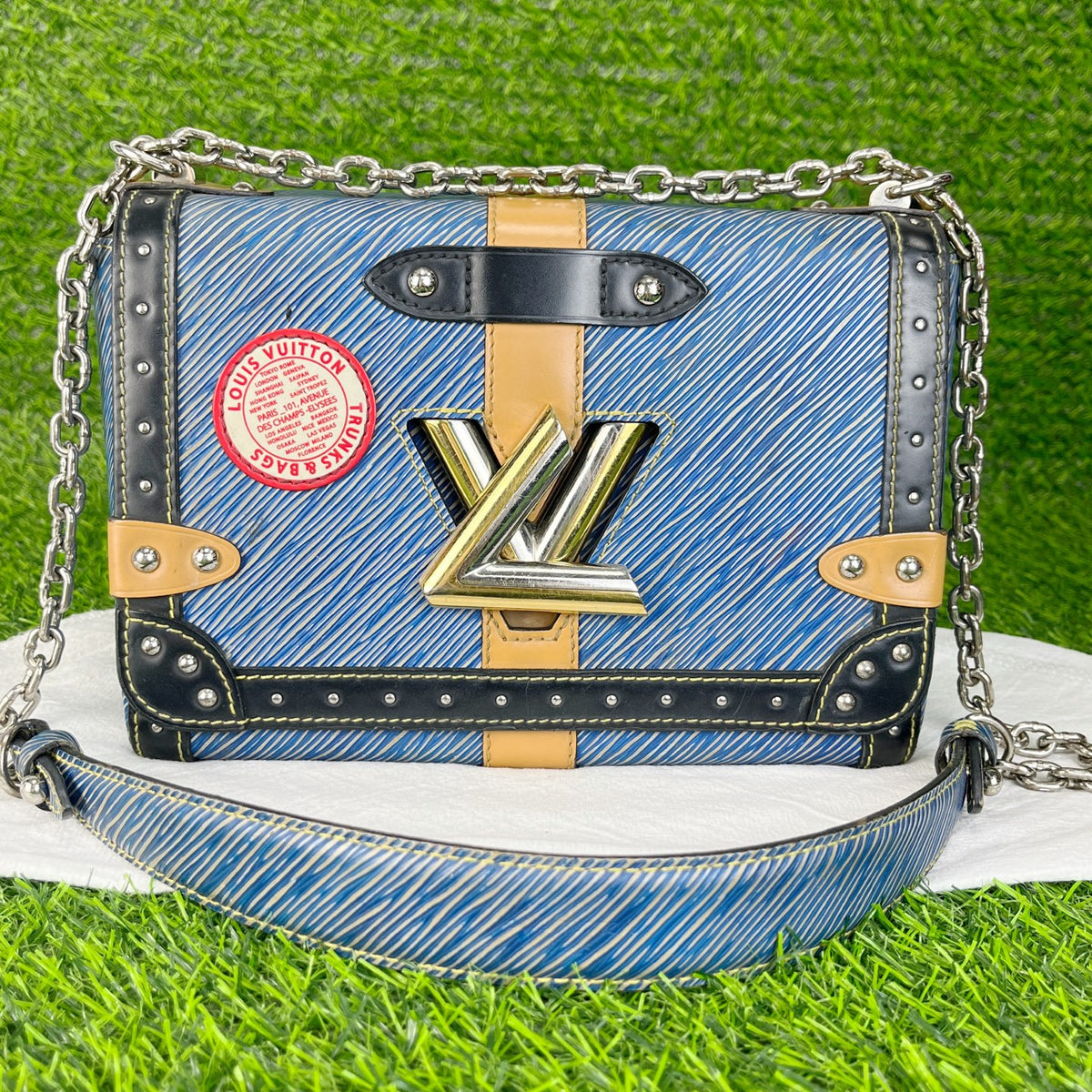 Louis Vuitton Blue 23.0x17.0x9.5cm M54283