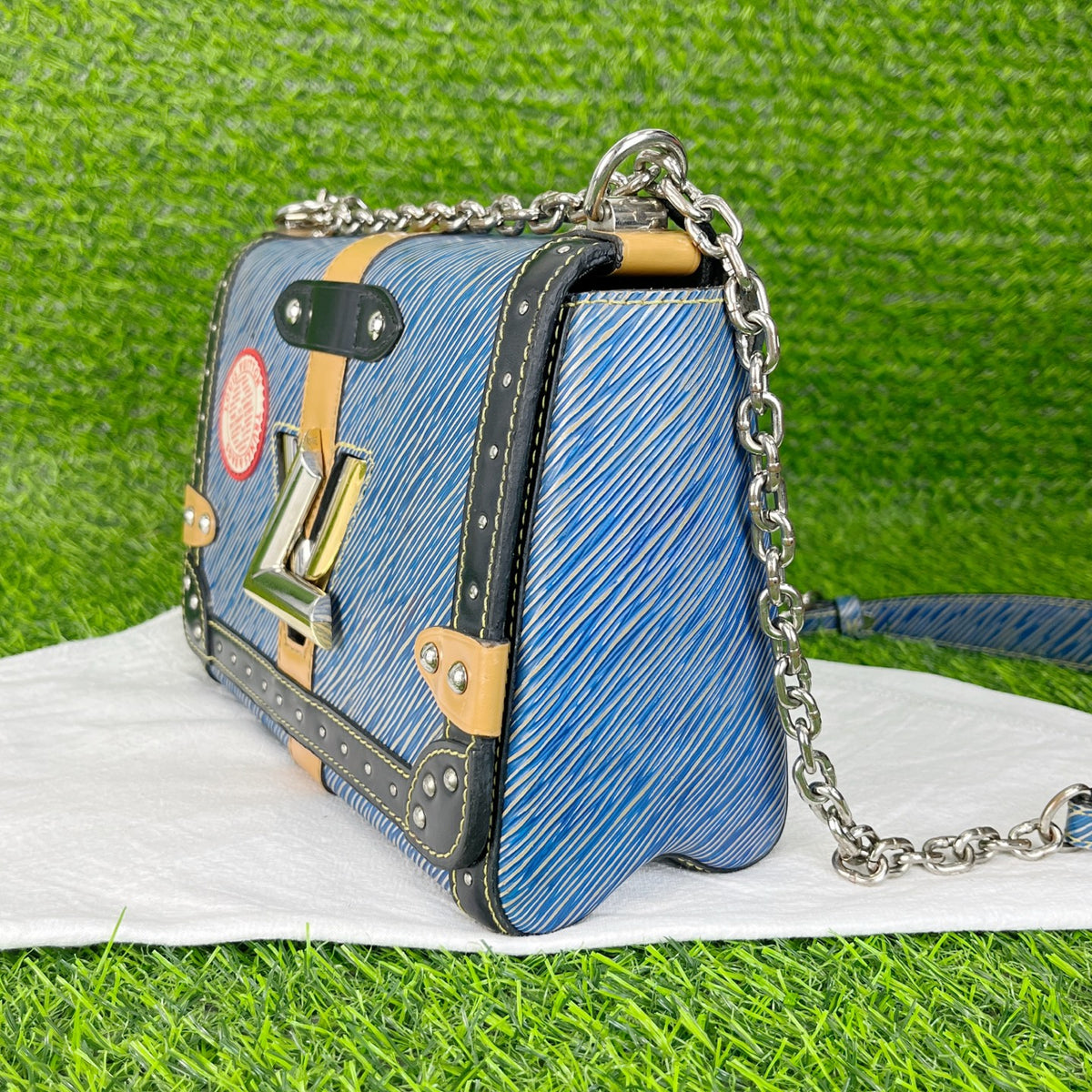 Louis Vuitton Blue 23.0x17.0x9.5cm M54283
