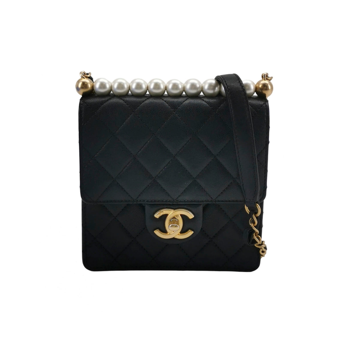 Chanel Black Crossbody Length: 15.5 cm, Height: 15.5 cm, Thickness: 6 cm AS0584_B02156_94305