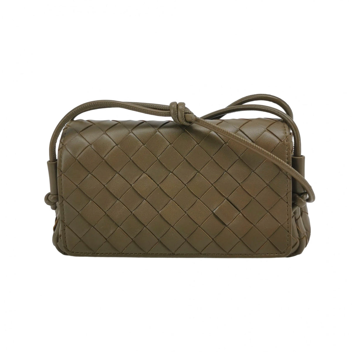 Bottega Veneta Green Crossbody Length: 21 cm, Height: 12 cm, Thickness: 8 cm