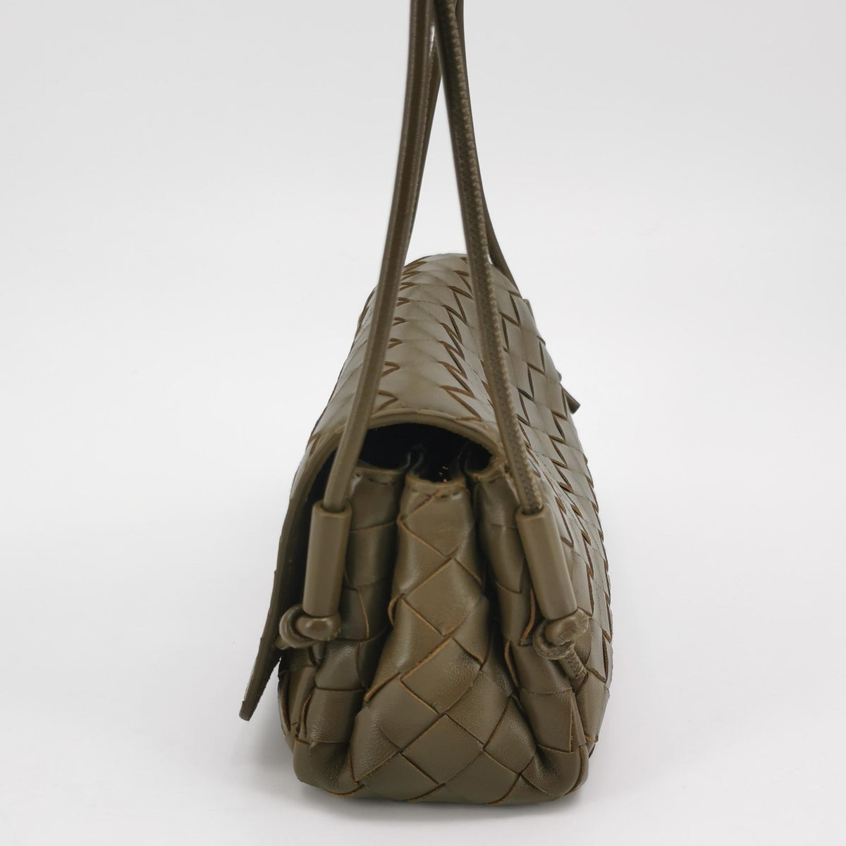 Bottega Veneta Green Crossbody Length: 21 cm, Height: 12 cm, Thickness: 8 cm