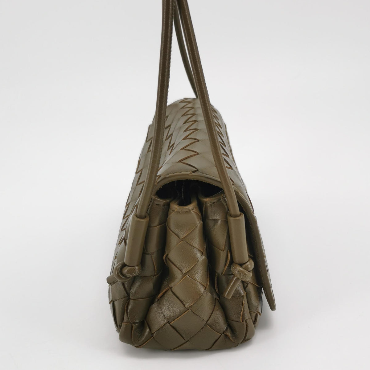 Bottega Veneta Green Crossbody Length: 21 cm, Height: 12 cm, Thickness: 8 cm