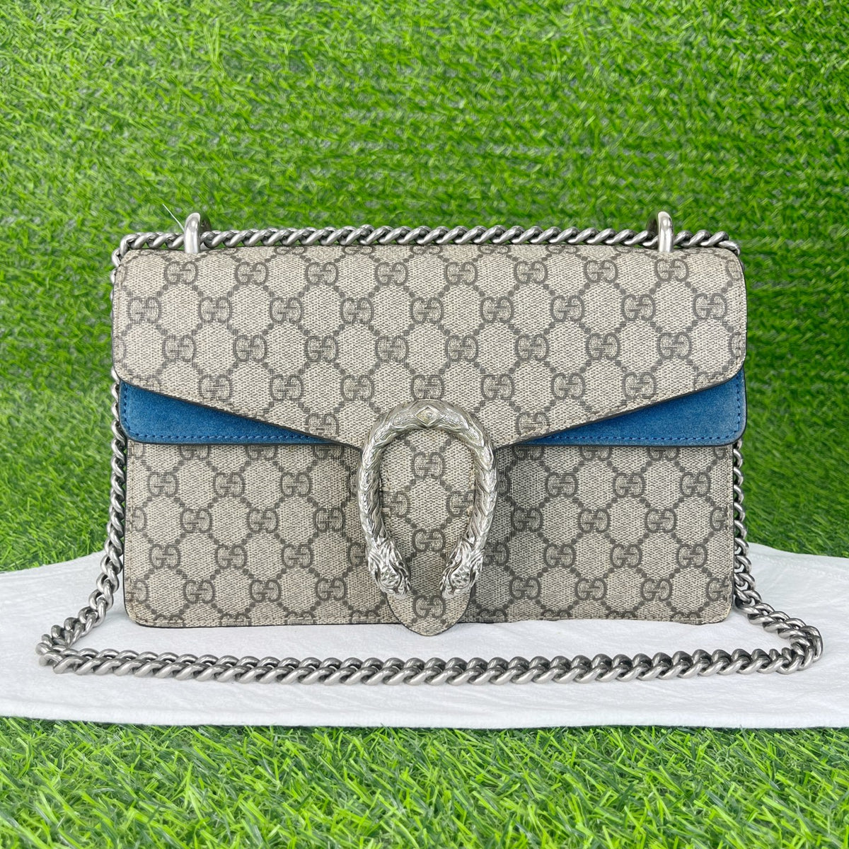 Gucci Dionysus Collection Alcantara Blue 28 cm (width) x 17 cm (height) x 9 cm (depth) 400249 KHNRN 9769