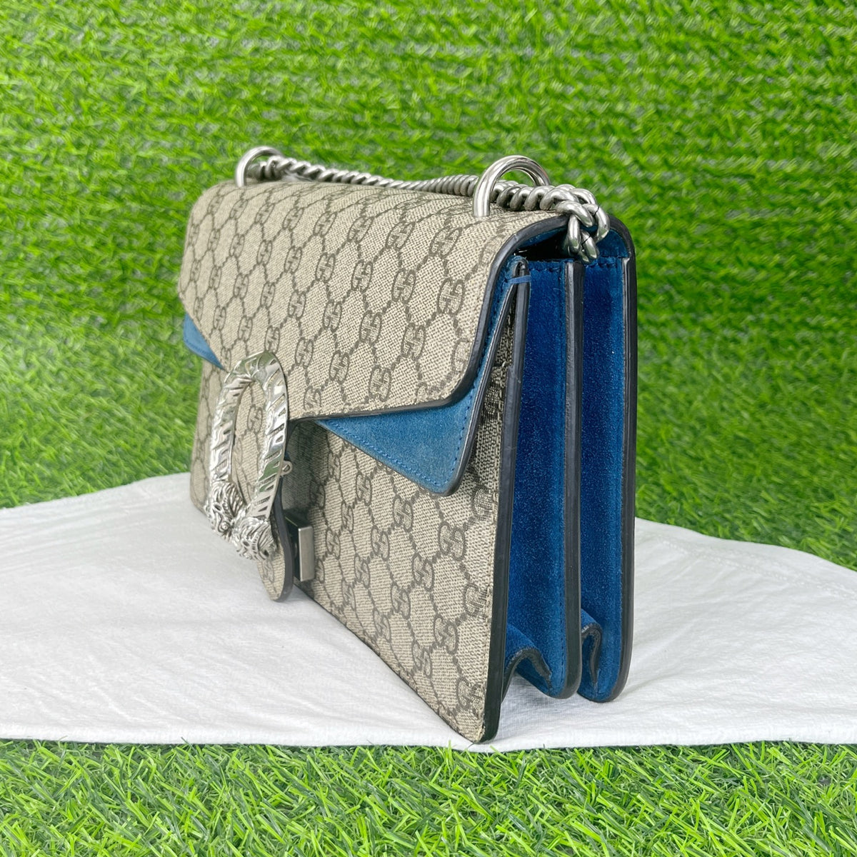 Gucci Dionysus Collection Alcantara Blue 28 cm (width) x 17 cm (height) x 9 cm (depth) 400249 KHNRN 9769