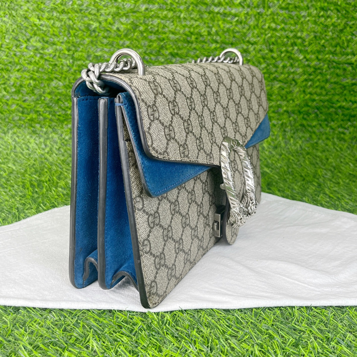 Gucci Dionysus Collection Alcantara Blue 28 cm (width) x 17 cm (height) x 9 cm (depth) 400249 KHNRN 9769